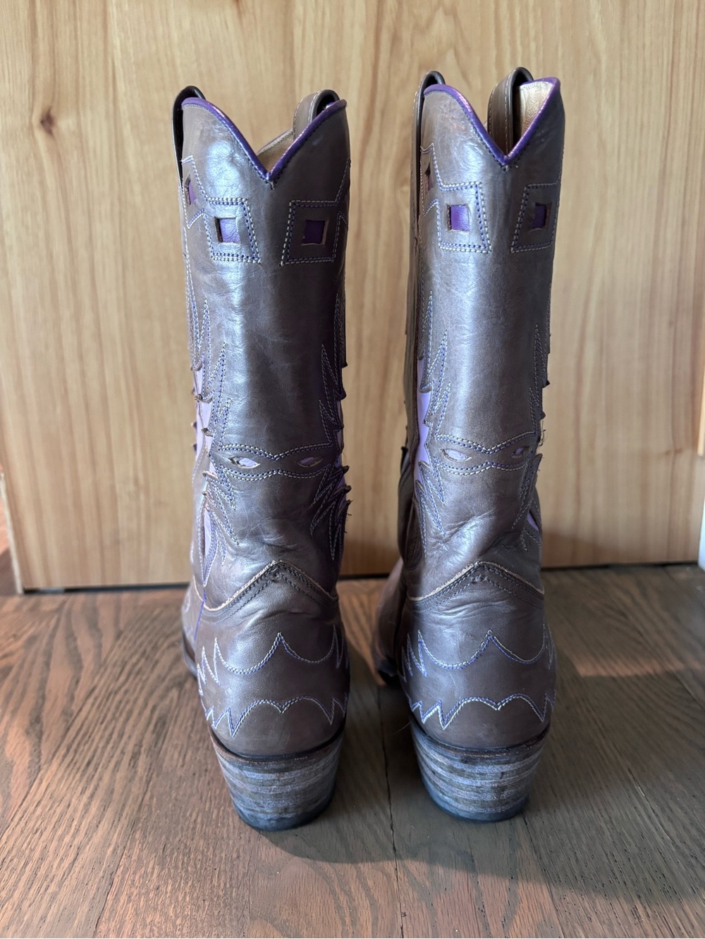Sendra Western Cowboy Boots Purple Brown Size 8.5 - Picture 4 of 7